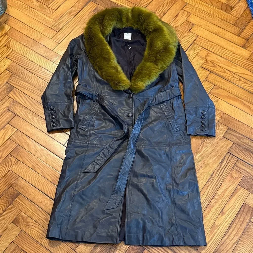 FREE PEOPLE
Midnight Train Leather Duster - Picture 7 of 9